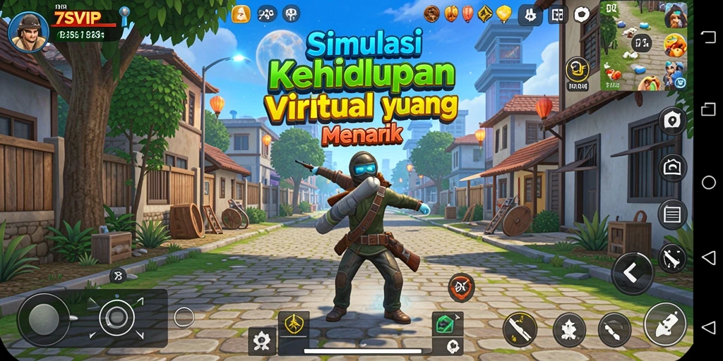 Tampilan gameplay interaktif di 7SVIP yang penuh warna.