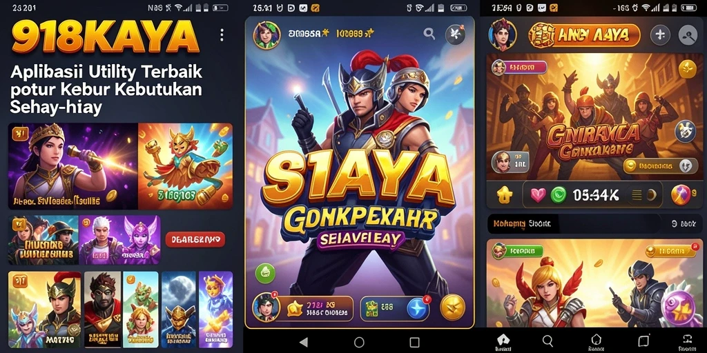 Tampilan utama 918KAYA dengan berbagai fitur yang memudahkan pengguna.