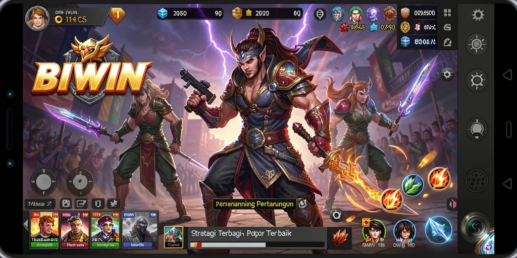 Tampilan gameplay seru dan strategi dalam <strong>BIWIN</strong> yang menantang.