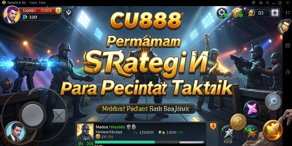 Tangkapan layar gameplay menunjukkan aksi strategis mendebarkan di CU888.