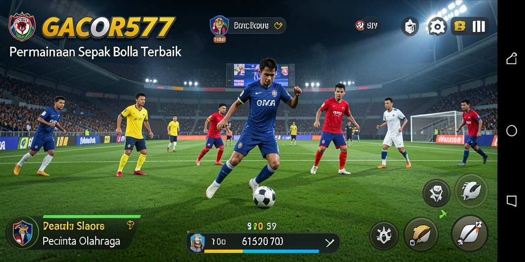 Tangkapan layar permainan GACOR577 menampilkan aksi menarik dalam sepak bola.