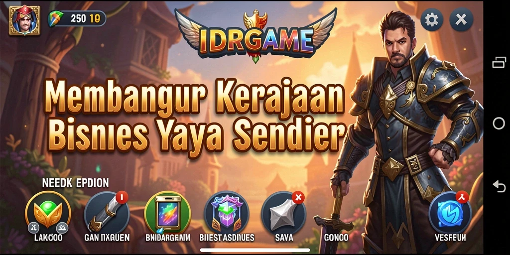 Tangkapan layar gameplay <strong>IDRGAME</strong> menampilkan aktivitas pengelolaan bisnis yang menarik.