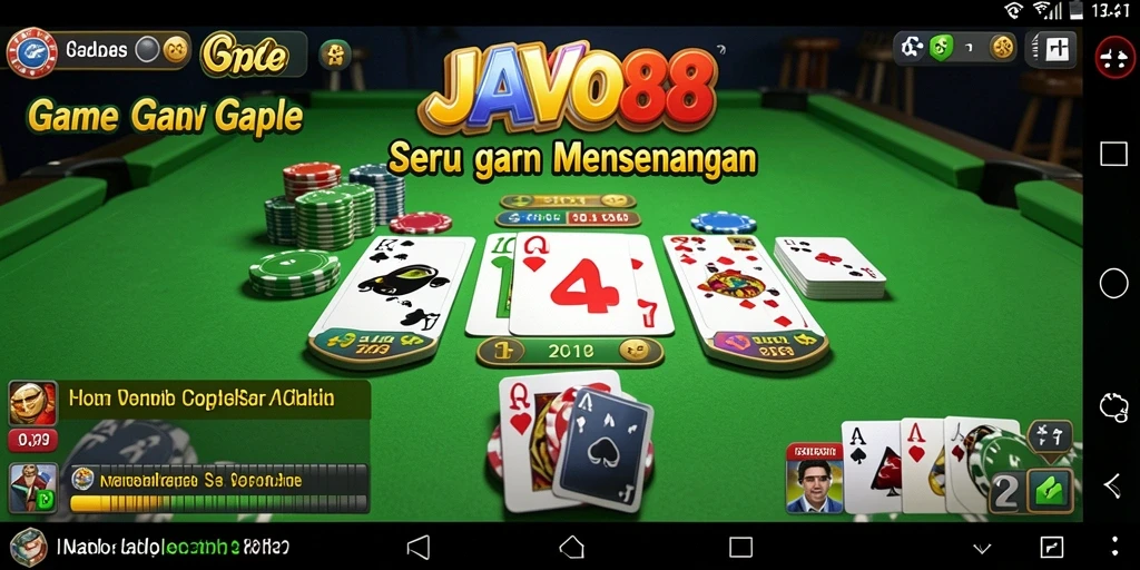 Gameplay seru di <strong>JAVO88</strong> menunjukkan keseruan permainan Gaple.