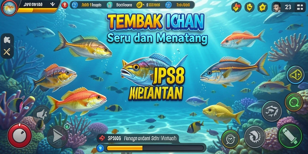 Gameplay seru JPS88 dengan berbagai jenis ikan untuk ditangkap.