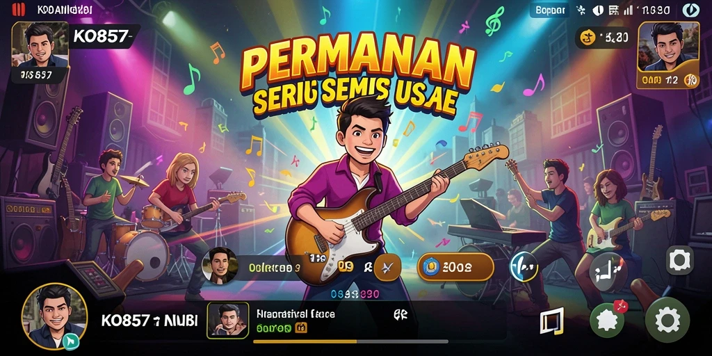 Screenshot KO857 menampilkan gameplay musik yang interaktif dan menyenangkan.