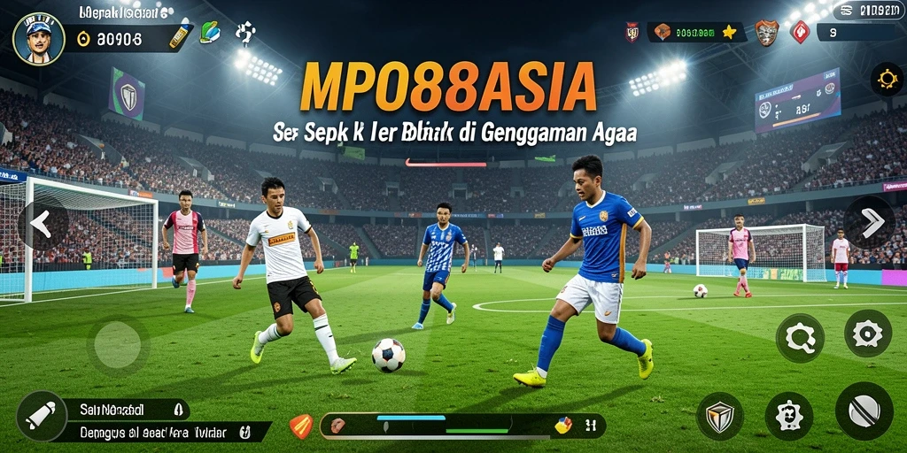 Gameplay MPO88ASIA yang menampilkan aksi sepak bola seru.