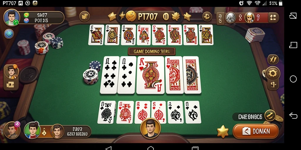 Tampilan gameplay PT707 yang mengasyikan dan penuh tantangan di dunia Domino.