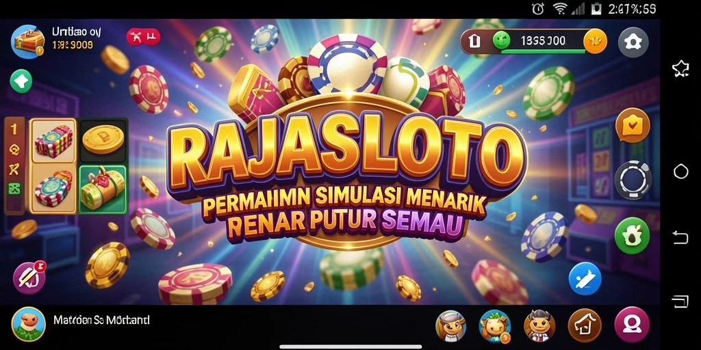Tangkapan layar utama RAJASLOTO menunjukkan gameplay yang menarik dan mendebarkan.