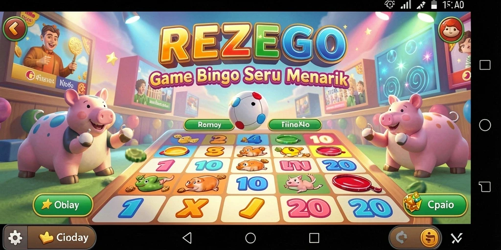 Tampilan seru gameplay Bingo di REZEGO yang menarik.
