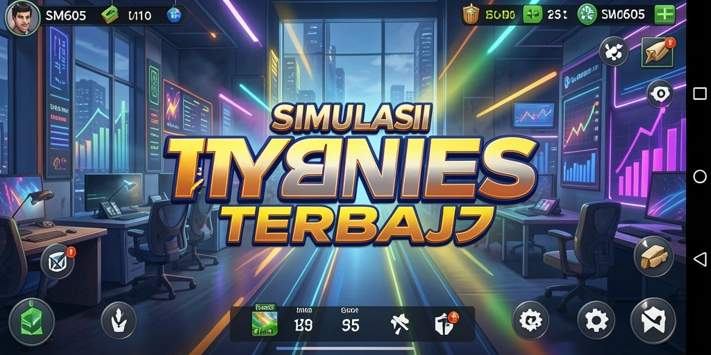 Tampilan gameplay SM605 yang menarik dalam simulasi bisnis.