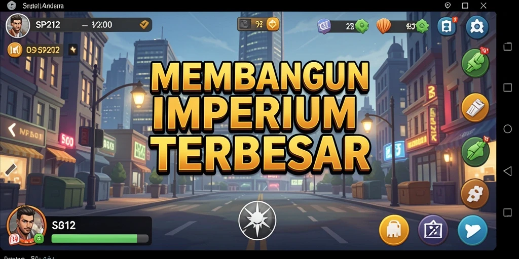 Tampilan gameplay SP212 yang menarik saat membangun bisnis.