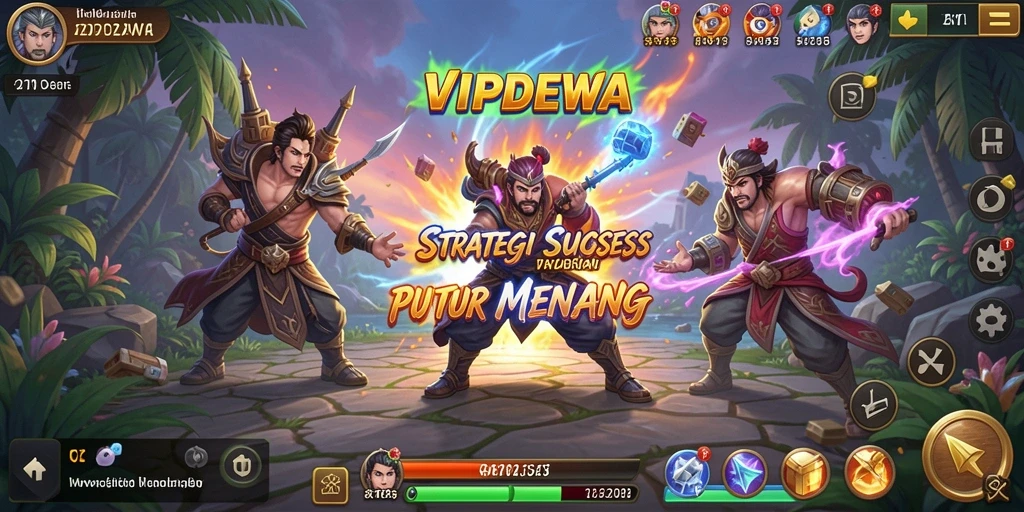 Screenshot utama VIPDEWA menampilkan momen strategis dalam gameplay yang menegangkan.